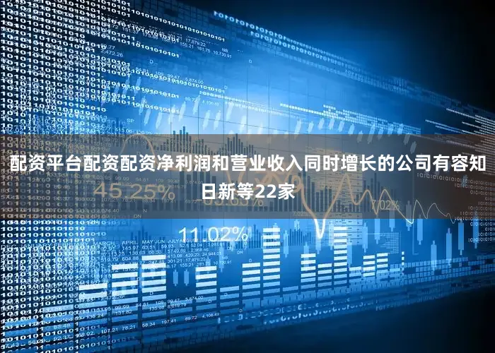 配资平台配资配资净利润和营业收入同时增长的公司有容知日新等22家